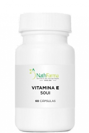 Vitamina E em Cápsulas 50 UI - 60 Cáps | NathFarma