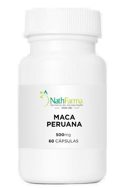 Maca Peruana Cápsulas - 60 Cáps 500mg (Aumento libido e fertilidade) | Nathfarma